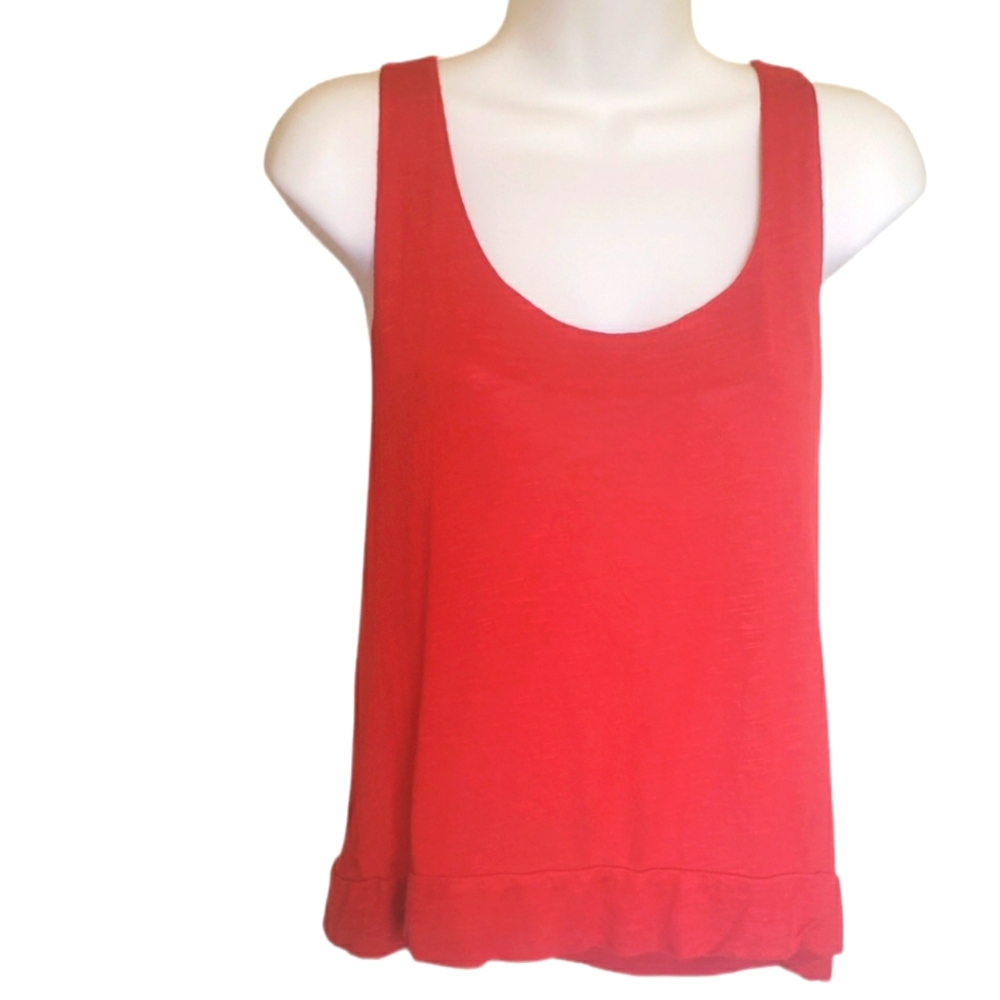 Anthropology Kimchi Blue large red heathered tank top with tie back